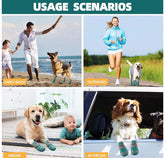 KUTKUT Dog Boots for Hardwood Floor | Pack of 4pcs Breathable Dog Shoes | Dog Booties with Reflective Anti-Slip Sole | Outdoor Paw Protectors with Rubber Soles for Hiking & Running - kutkutst